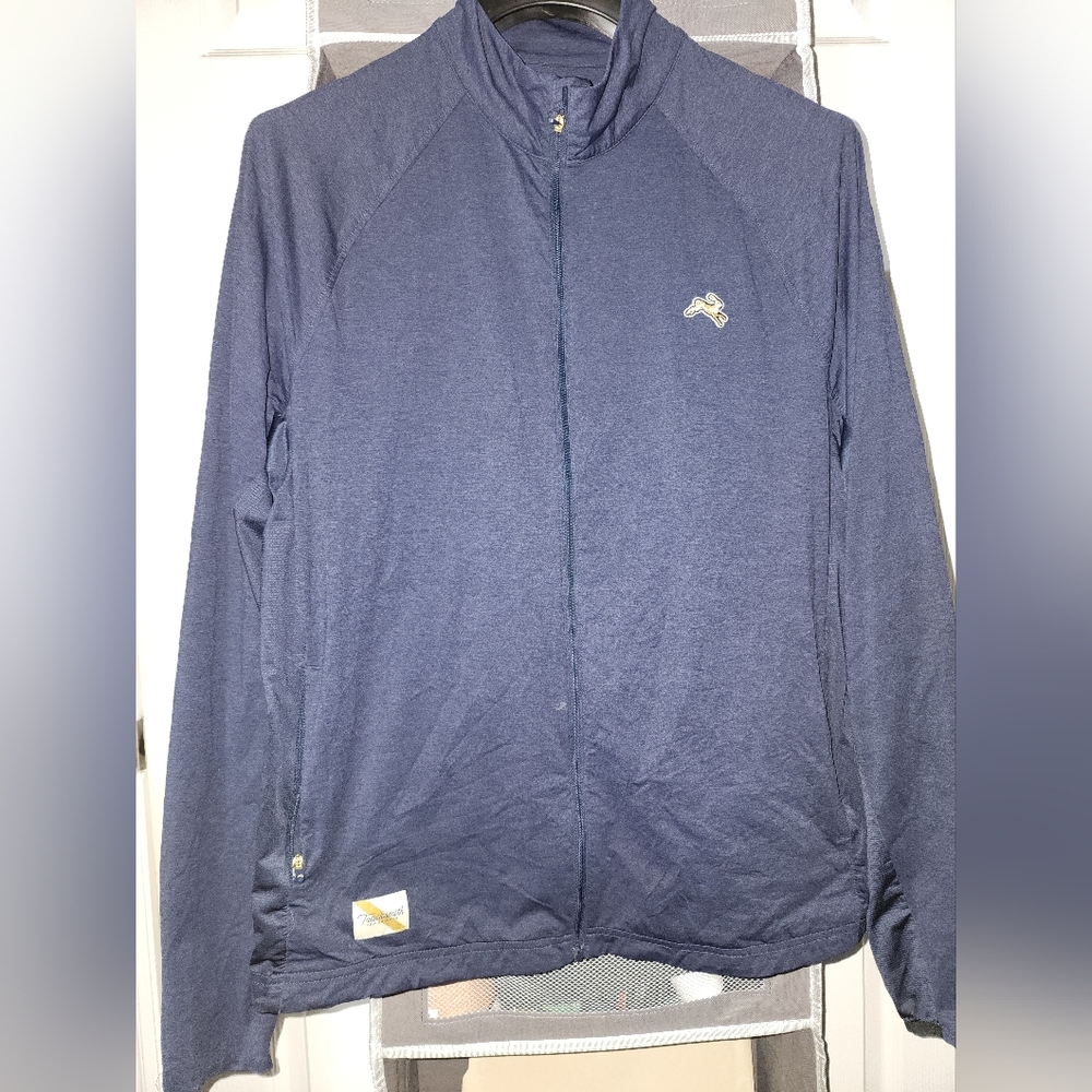 Mens L Tracksmith Running Lightweight Jacket Navy